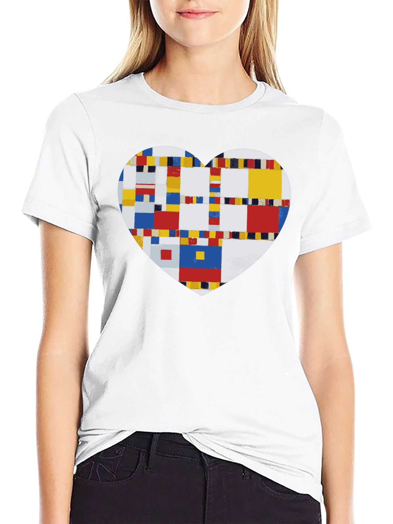 Geometric Heart Art Print T-Shirt