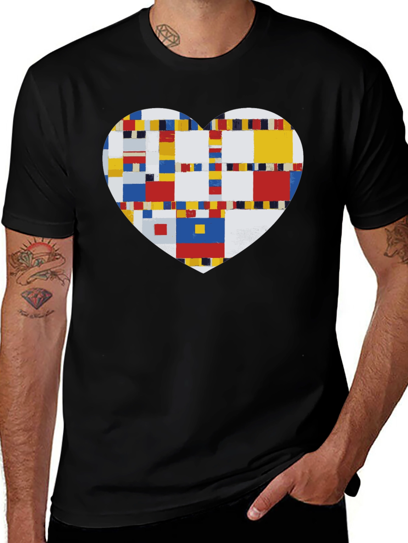 Geometric Heart Art Print T-Shirt