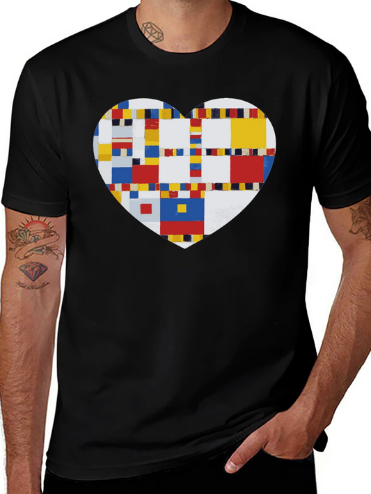Geometric Heart Art Print T-Shirt