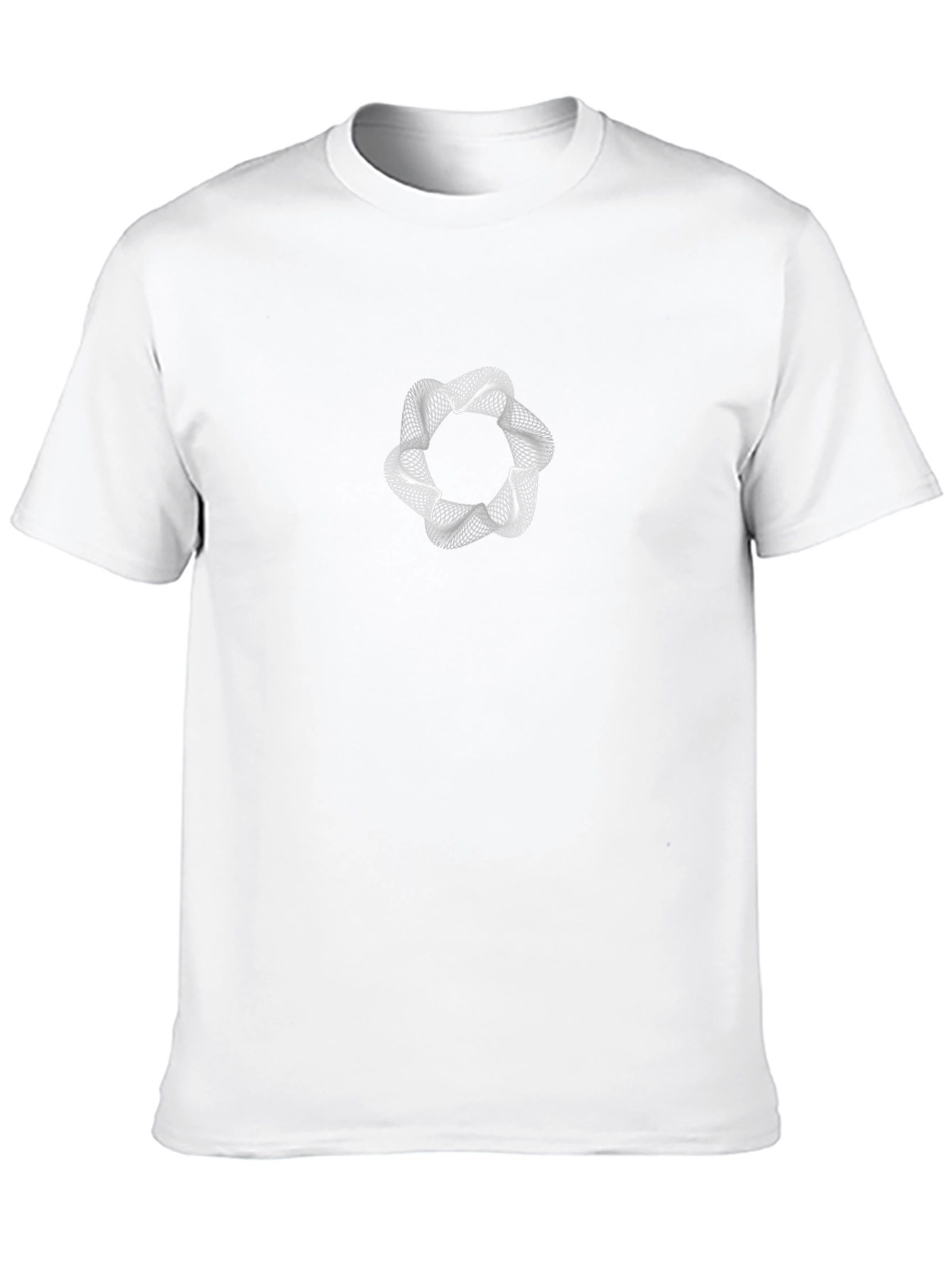 Geometric Flower Tee - Stylish Black Cotton Shirt