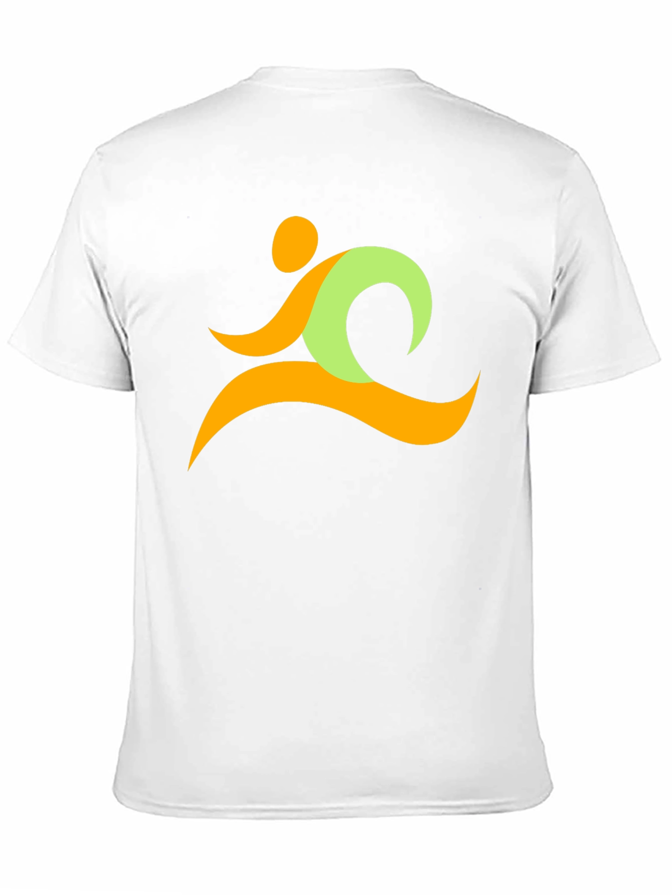 Abstract Runner Graphic Black T-Shirt
