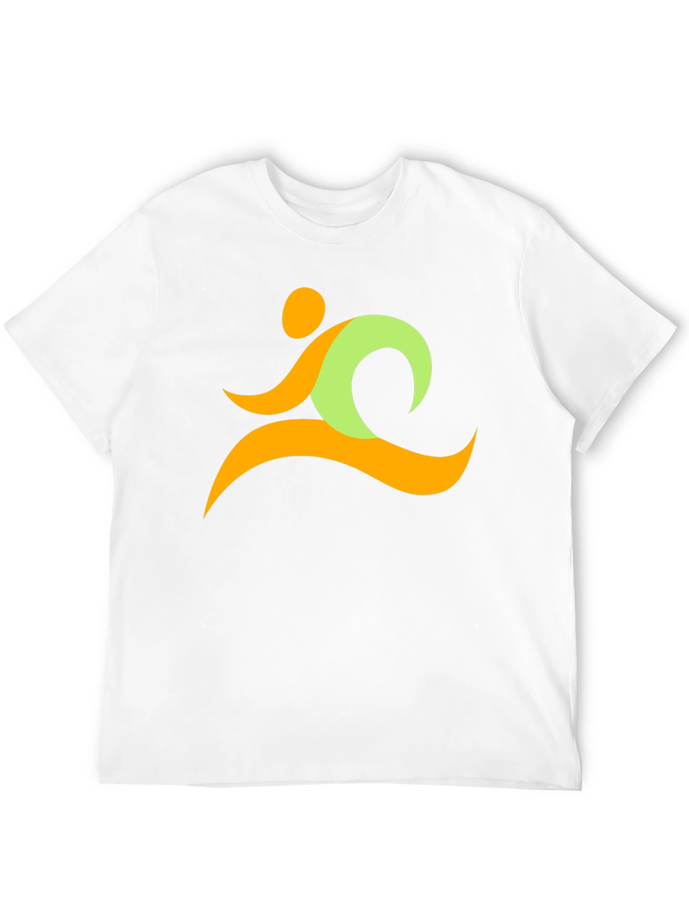 Abstract Runner Graphic Black T-Shirt