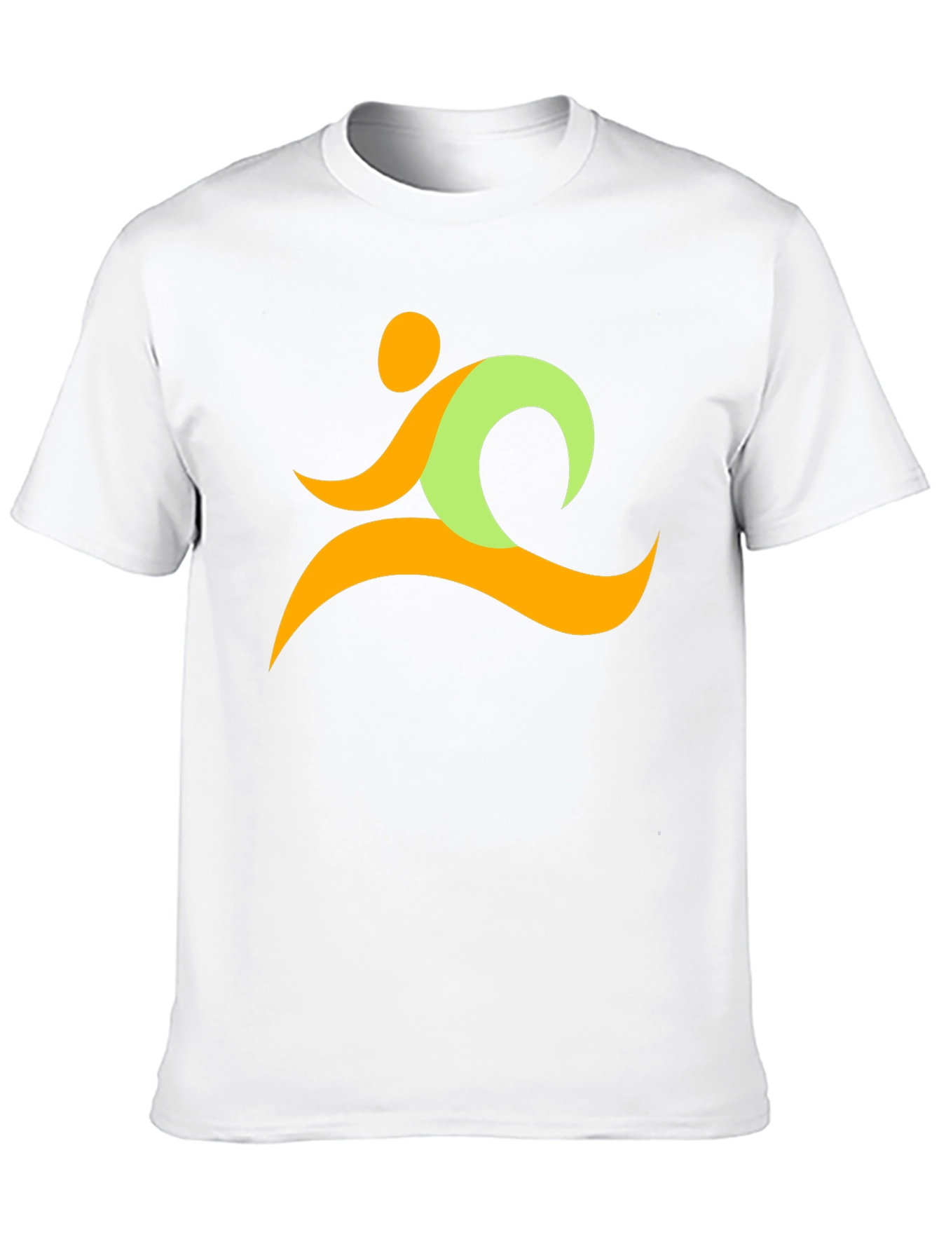 Abstract Runner Graphic Black T-Shirt