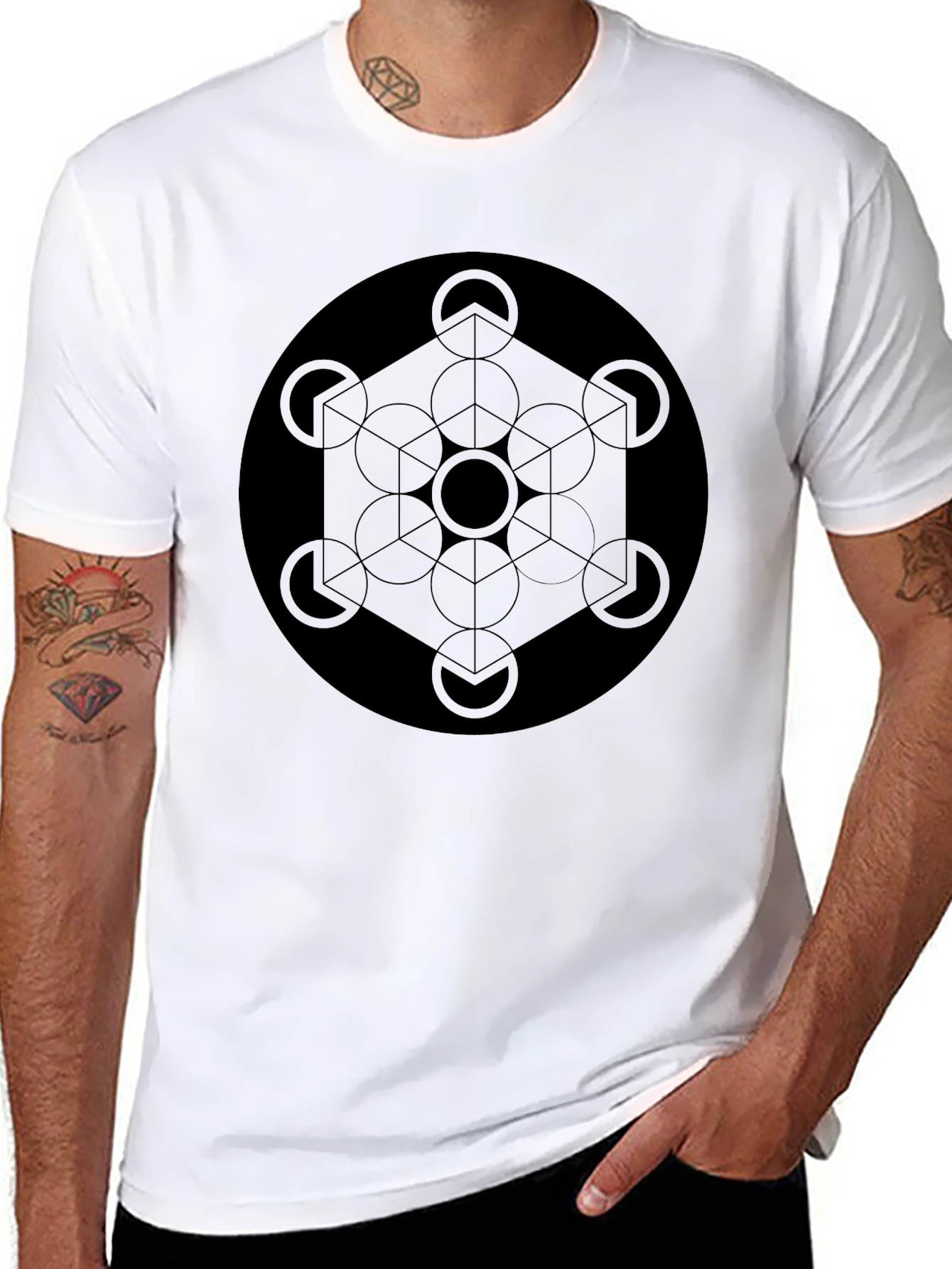 Geometric Circle T-Shirt - Modern Minimalist Design