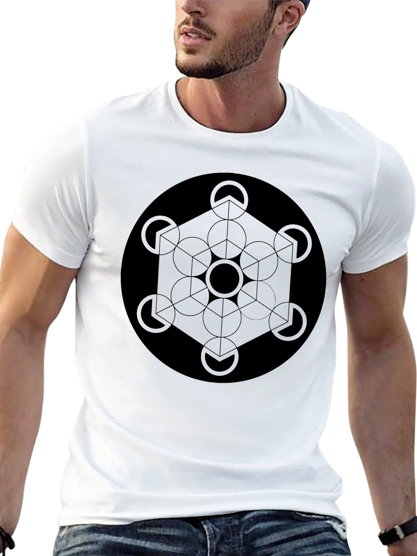 Geometric Circle T-Shirt - Modern Minimalist Design