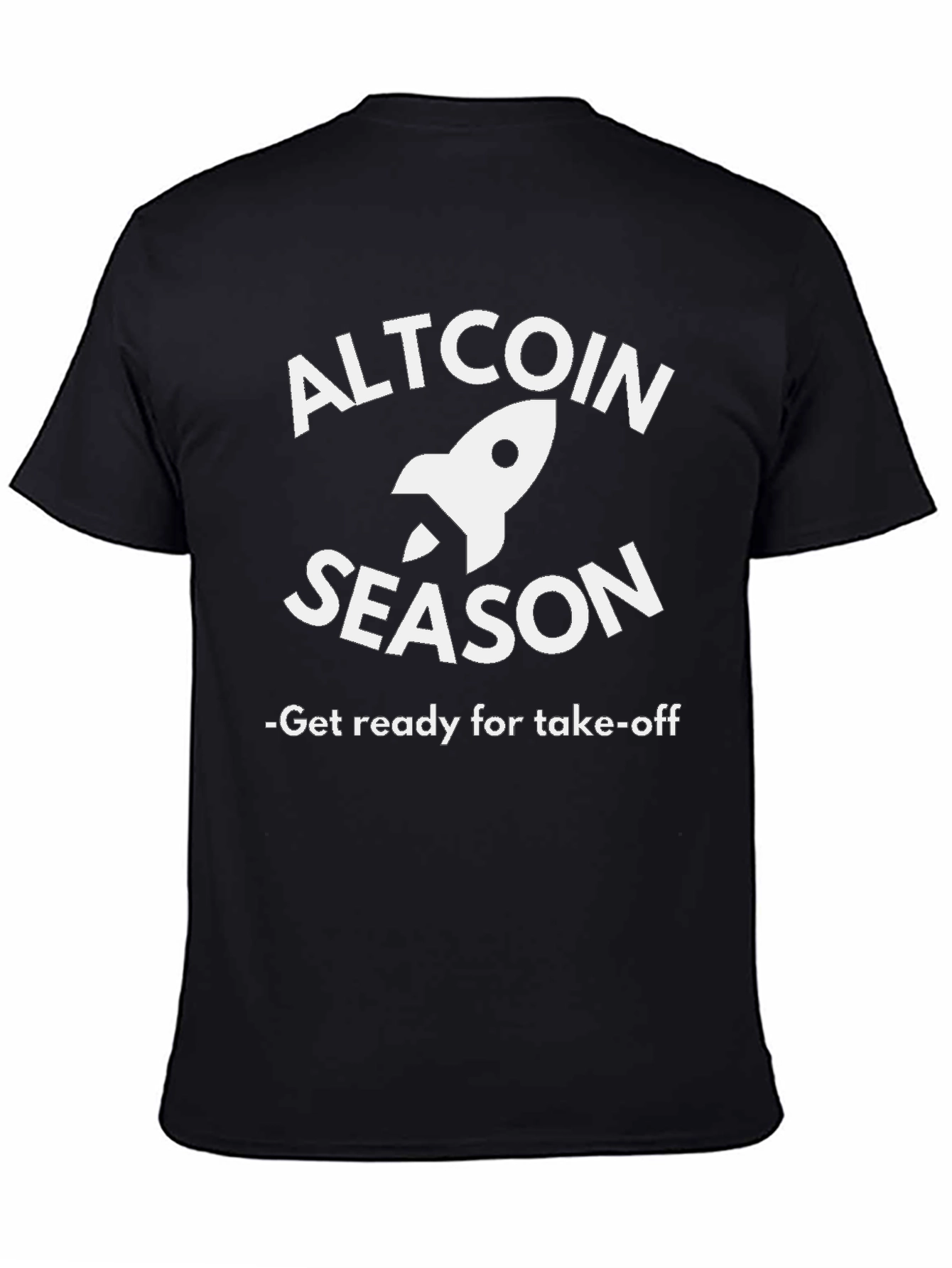 Altcoin Season Black T-Shirt: Get Ready for Take-Off!