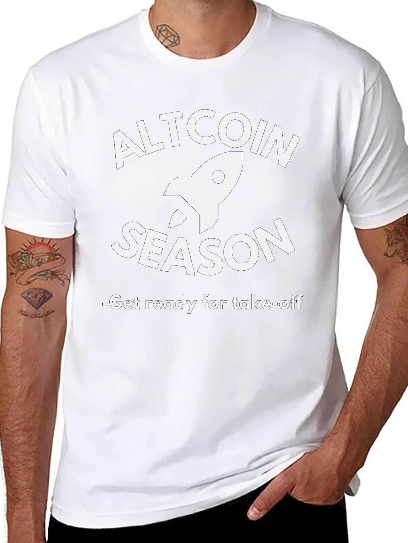 Altcoin Season Black T-Shirt: Get Ready for Take-Off!