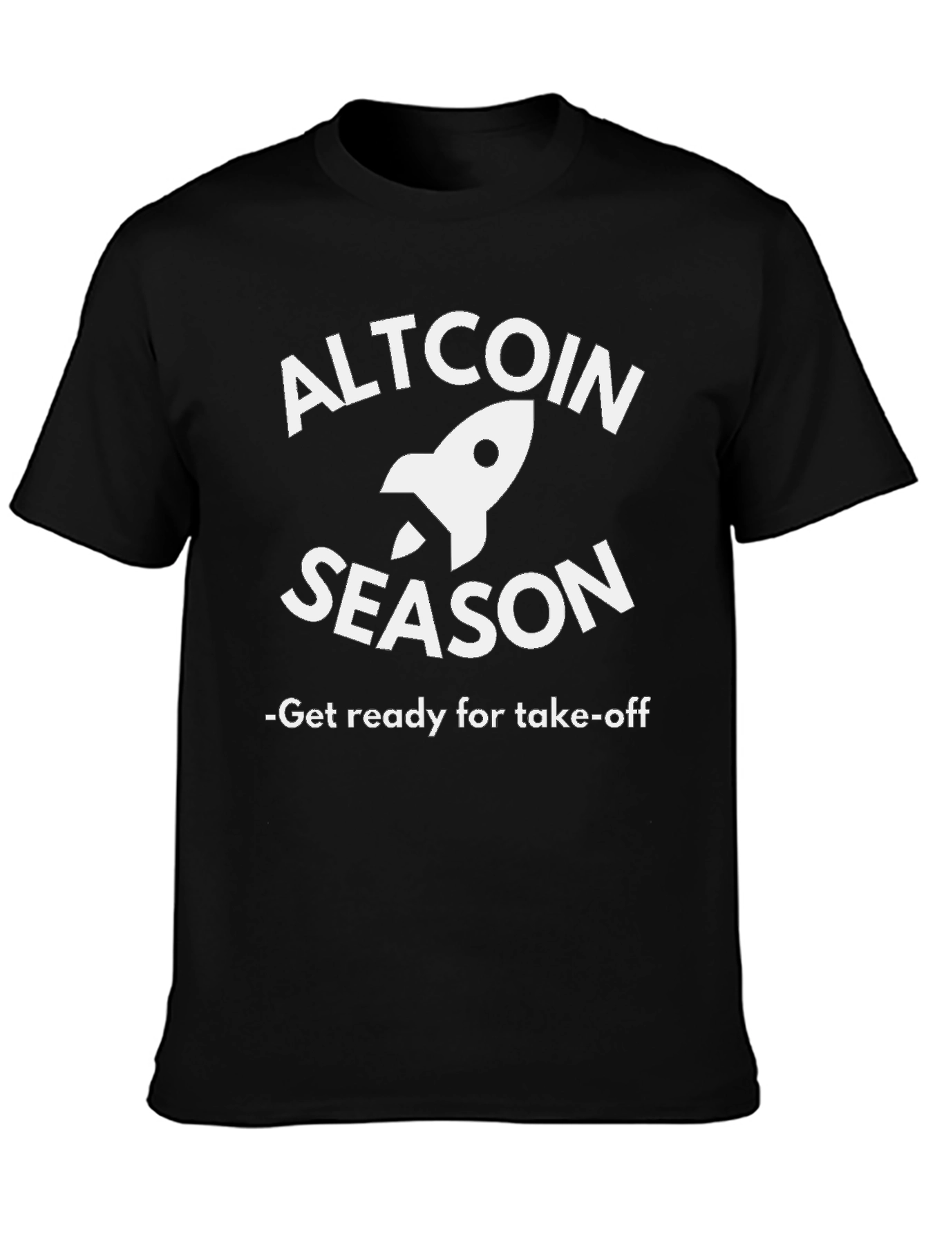 Altcoin Season Black T-Shirt: Get Ready for Take-Off!