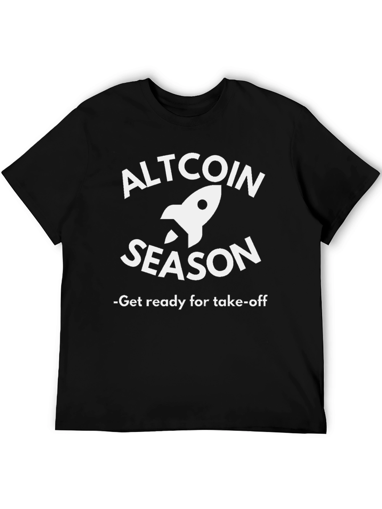 Altcoin Season Black T-Shirt: Get Ready for Take-Off!