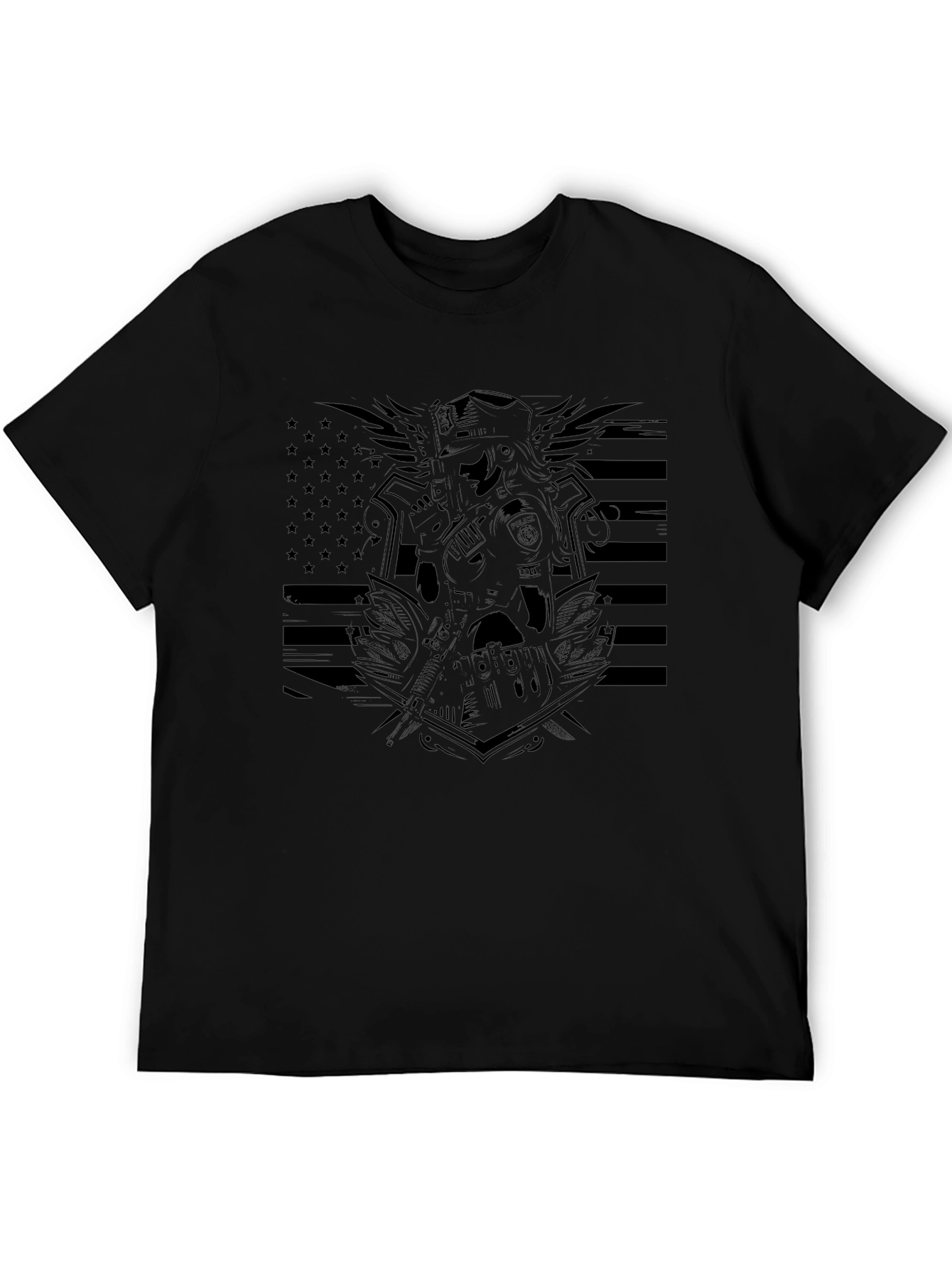 American Flag Police T-Shirt