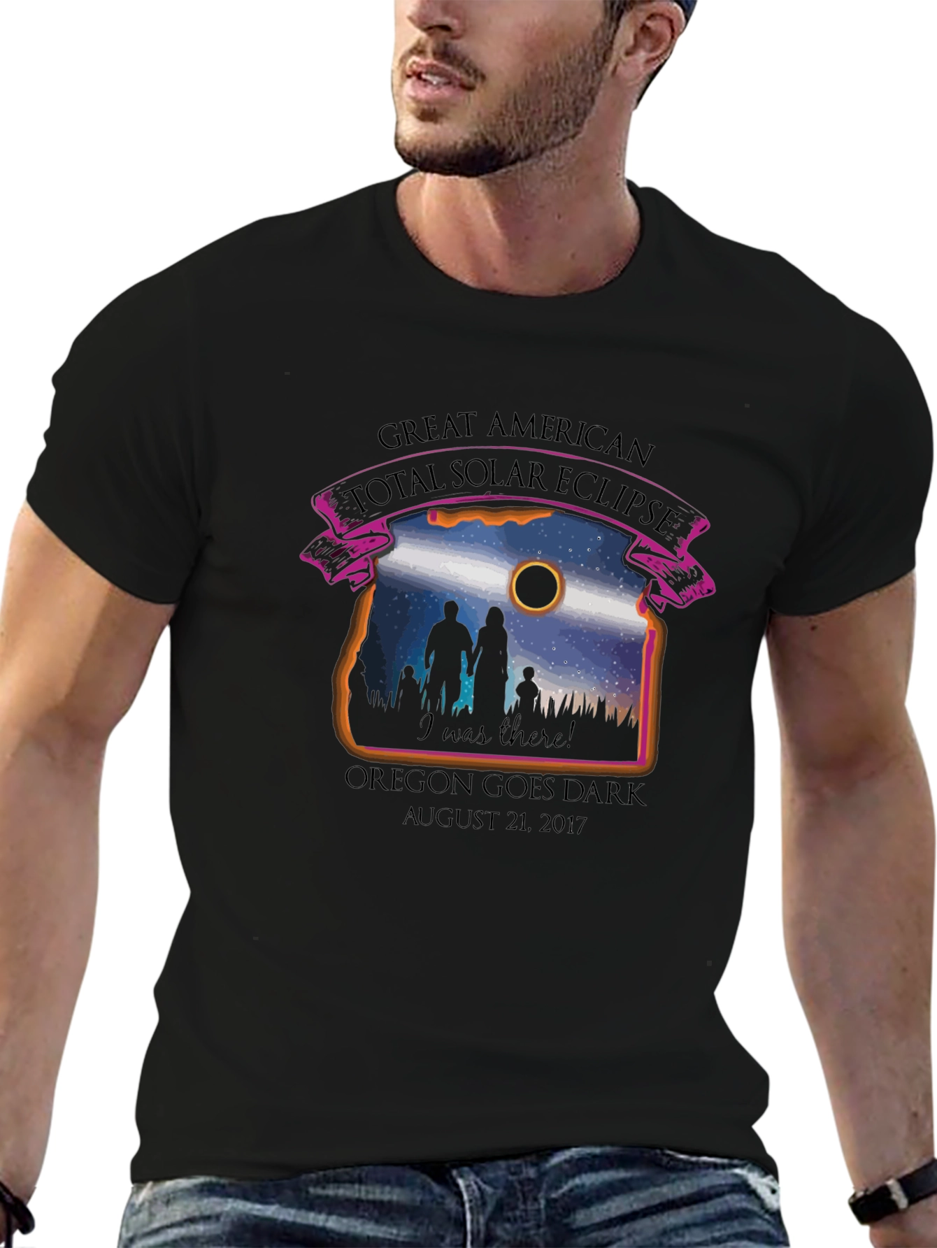 Great American Eclipse T-Shirt: Oregon Goes Dark 2017