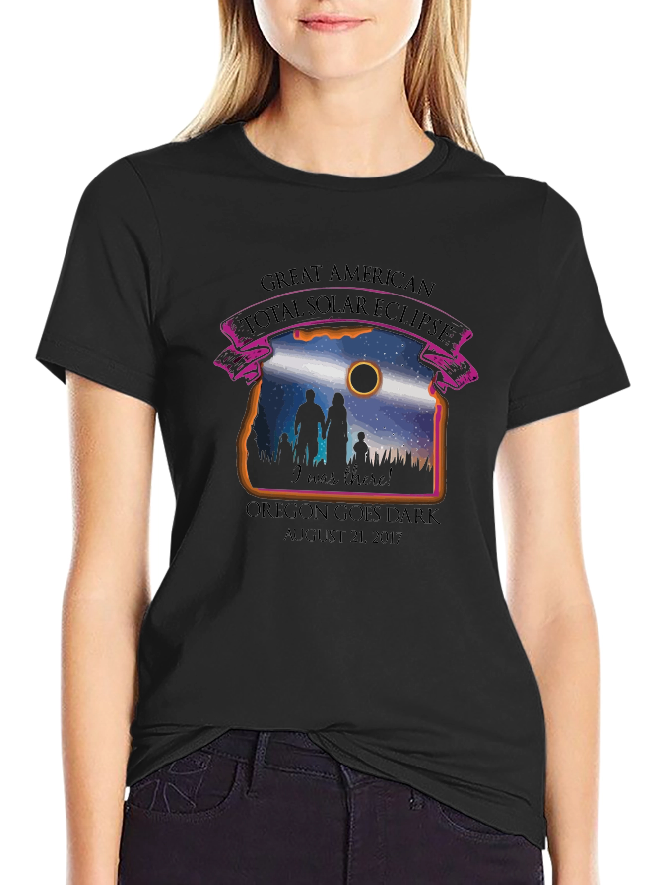 Great American Eclipse T-Shirt: Oregon Goes Dark 2017