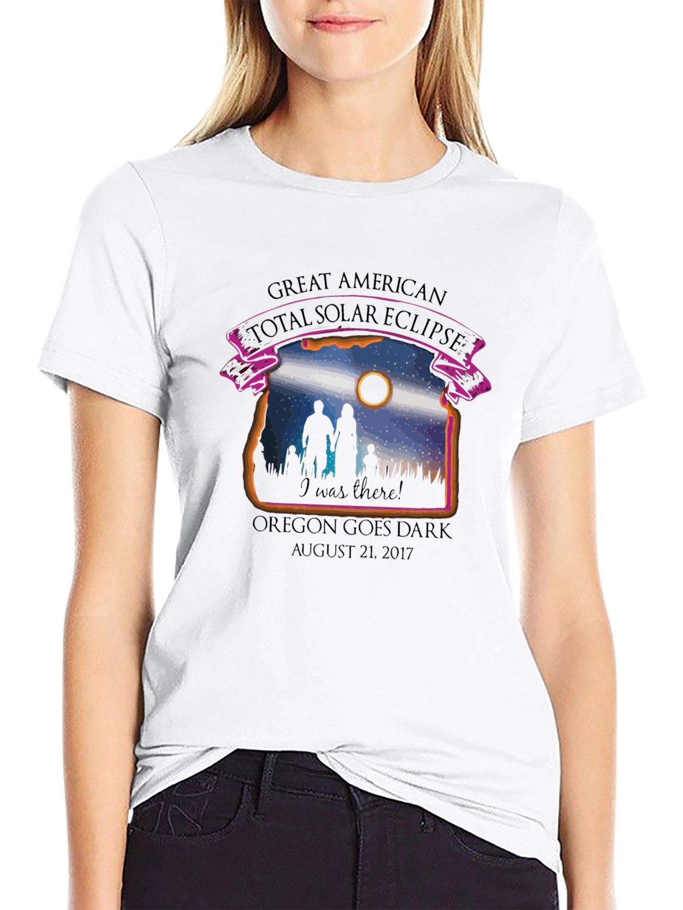 Great American Eclipse T-Shirt: Oregon Goes Dark 2017