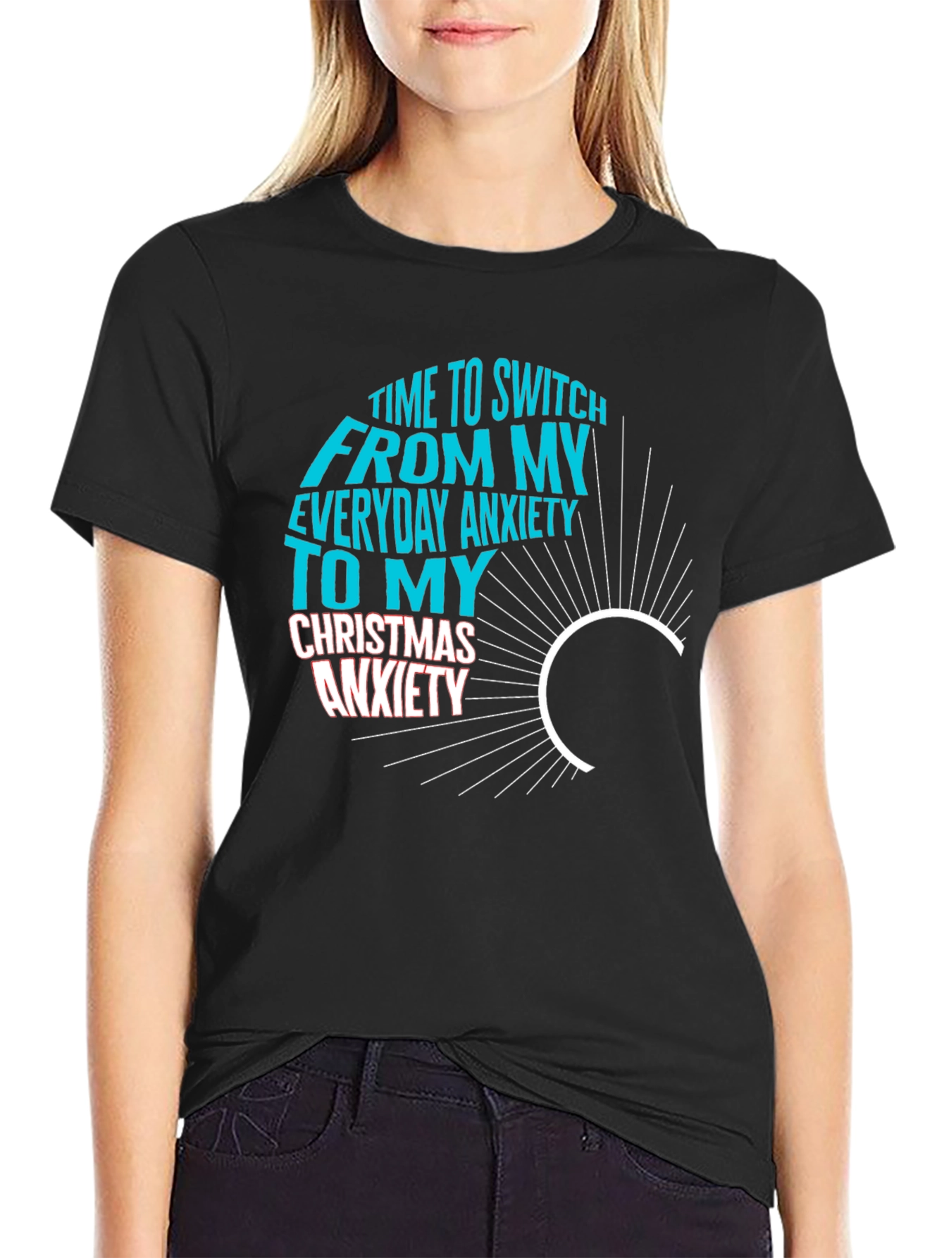Anxiety Holiday Humor Graphic Tee