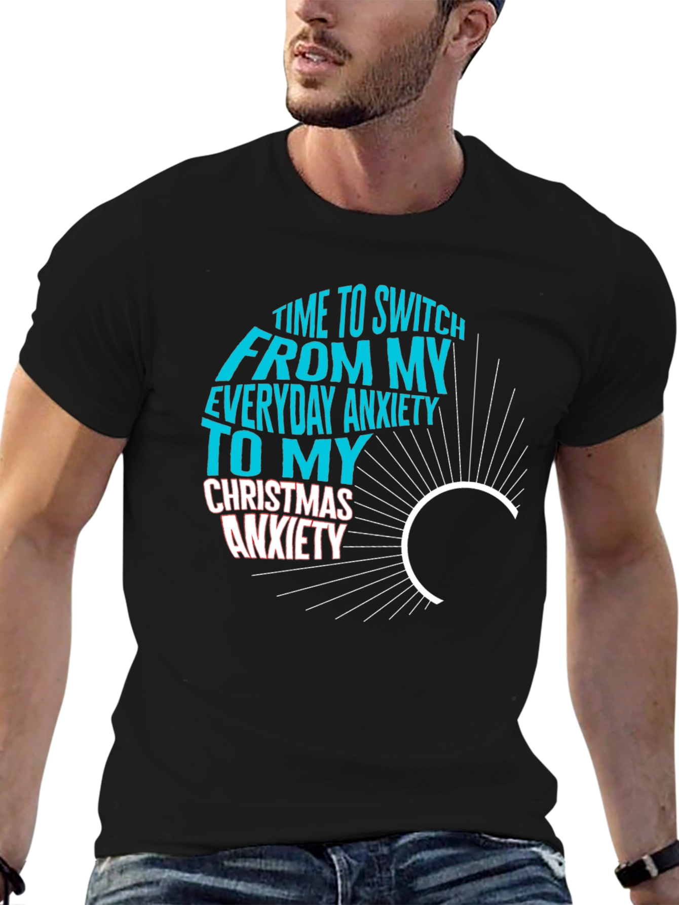 Anxiety Holiday Humor Graphic Tee