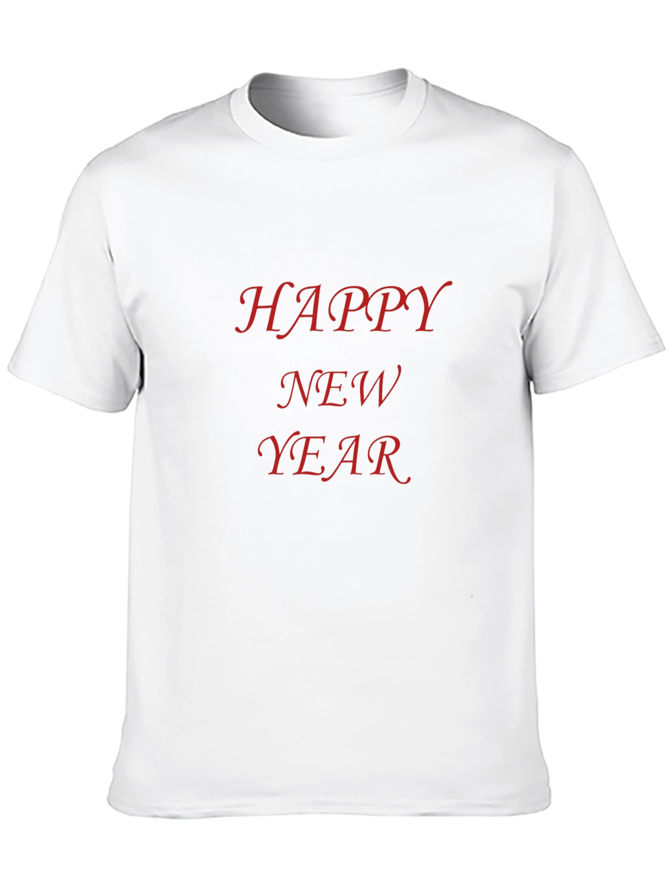 Happy New Year Graphic Black T-Shirt