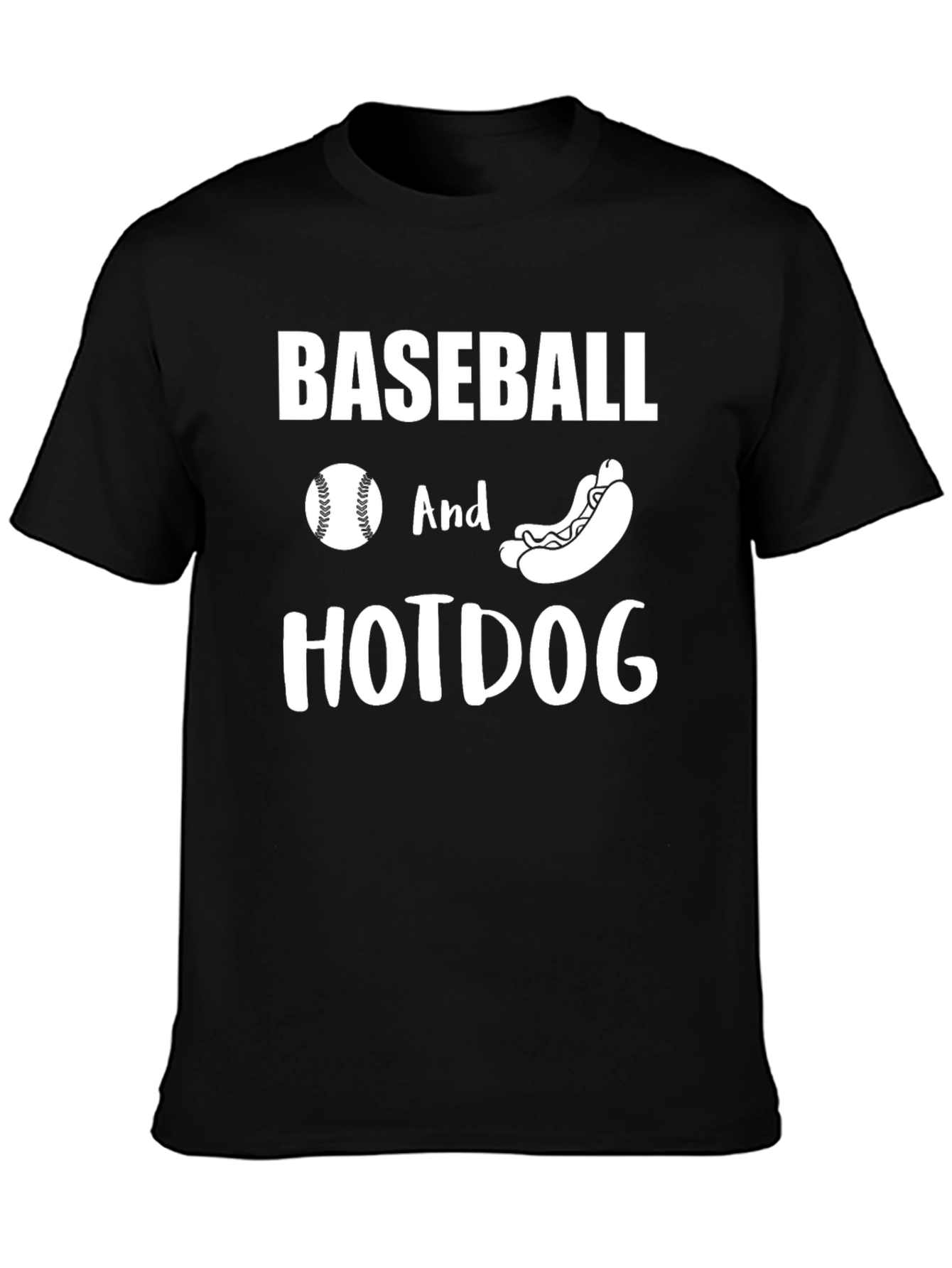 Baseball And Hotdog Graphic Tee