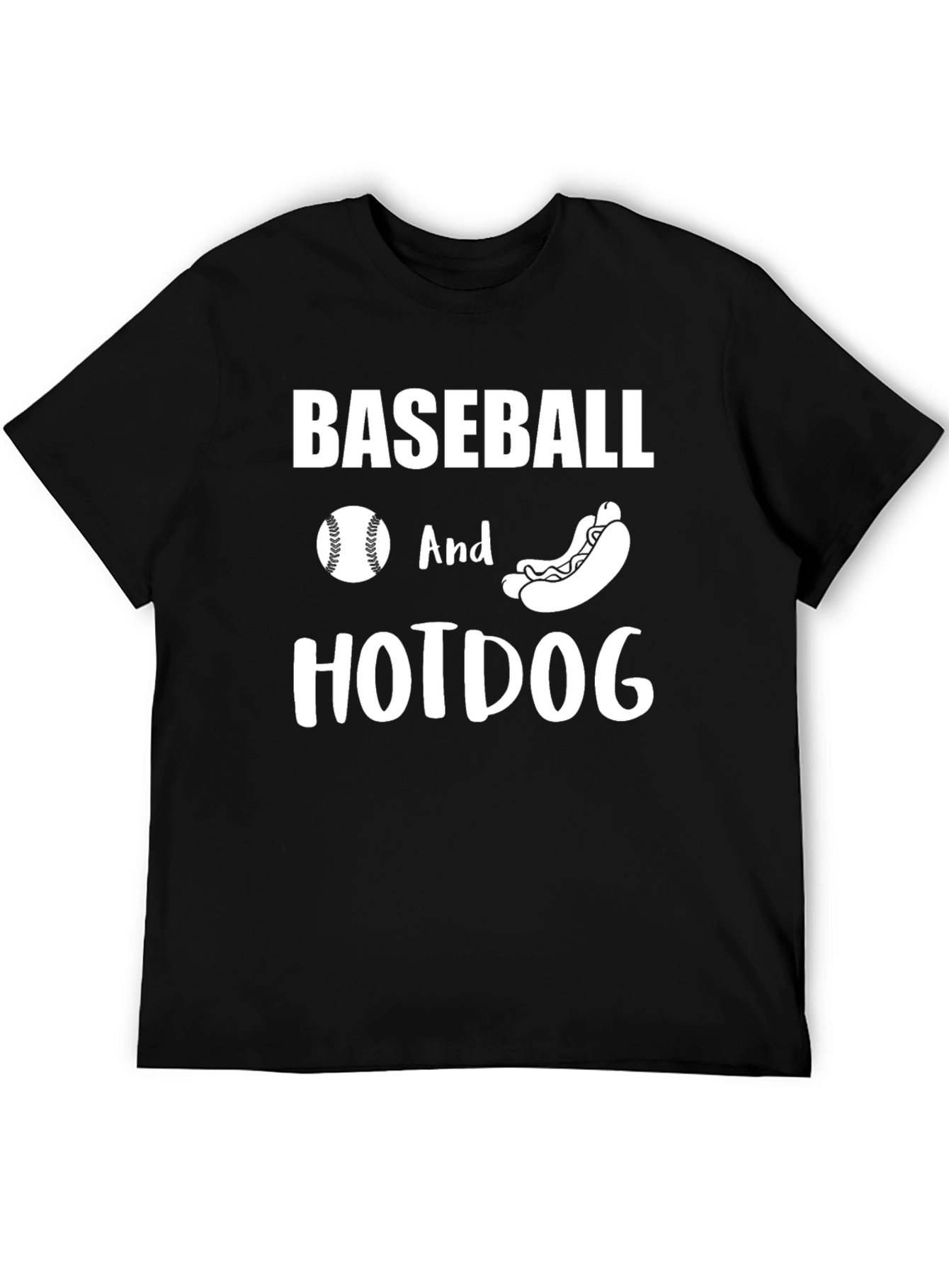 Baseball And Hotdog Graphic Tee