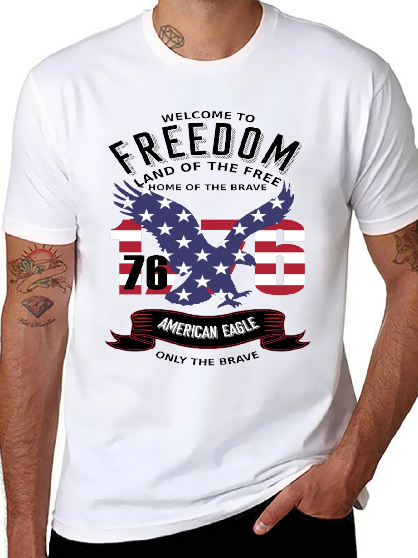 American Eagle Freedom T-Shirt - Patriotic USA Pride
