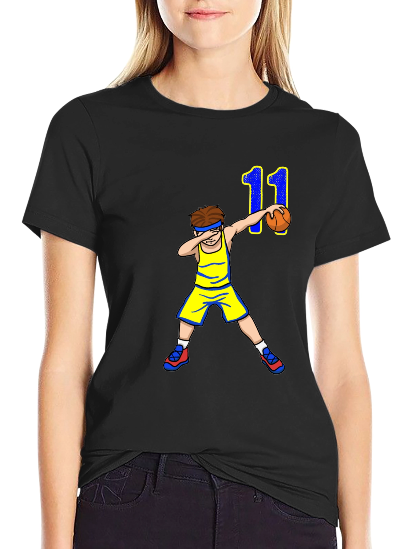 Basketball Boy T-Shirt - Dabbing Number 11