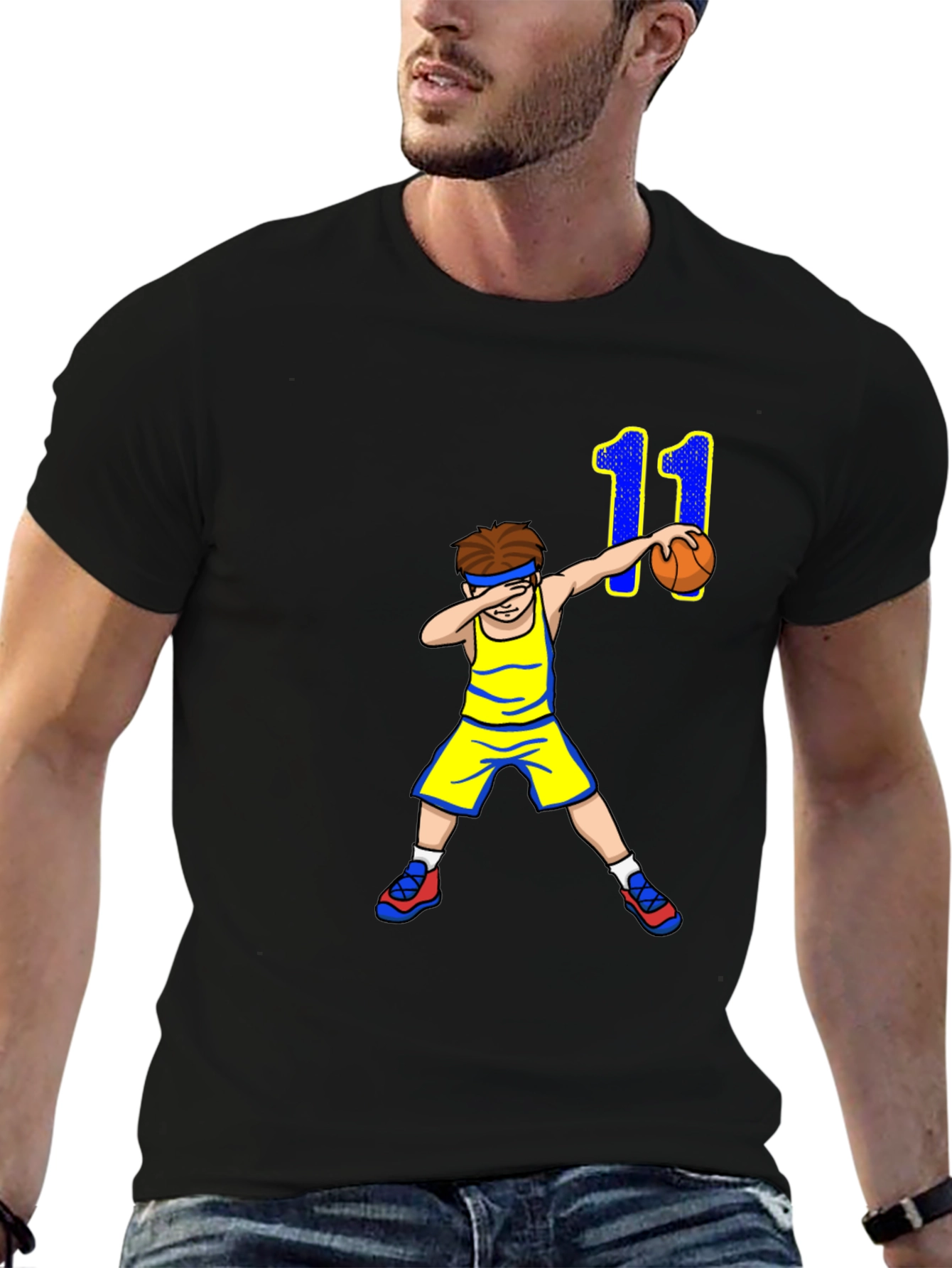 Basketball Boy T-Shirt - Dabbing Number 11
