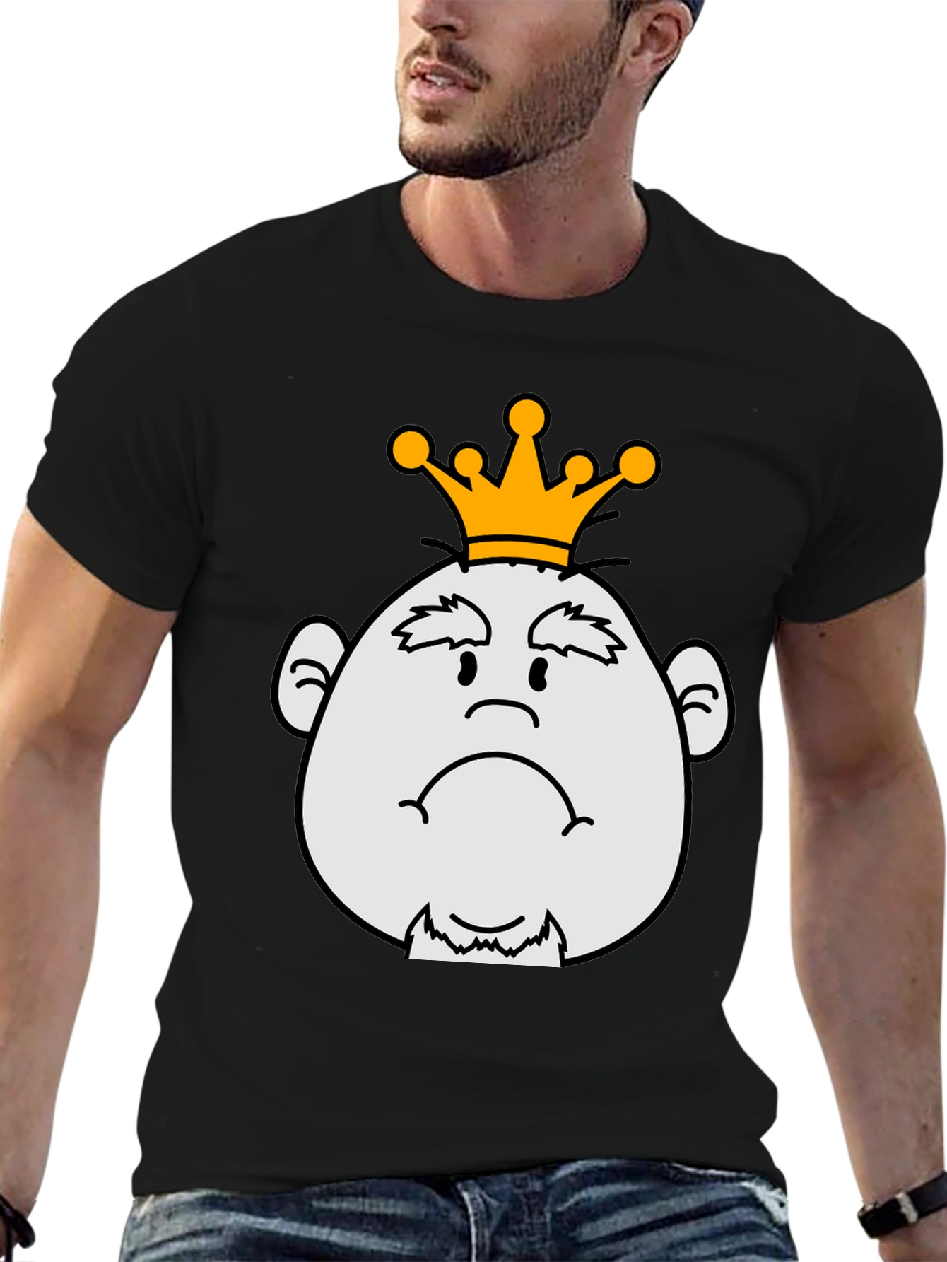Grumpy King Graphic Tee - Black