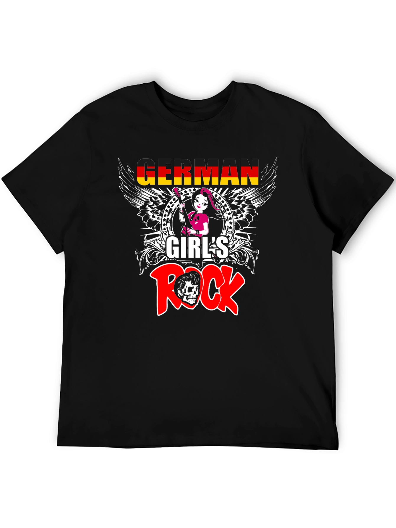 German Girls Rock Graphic T-Shirt - Black