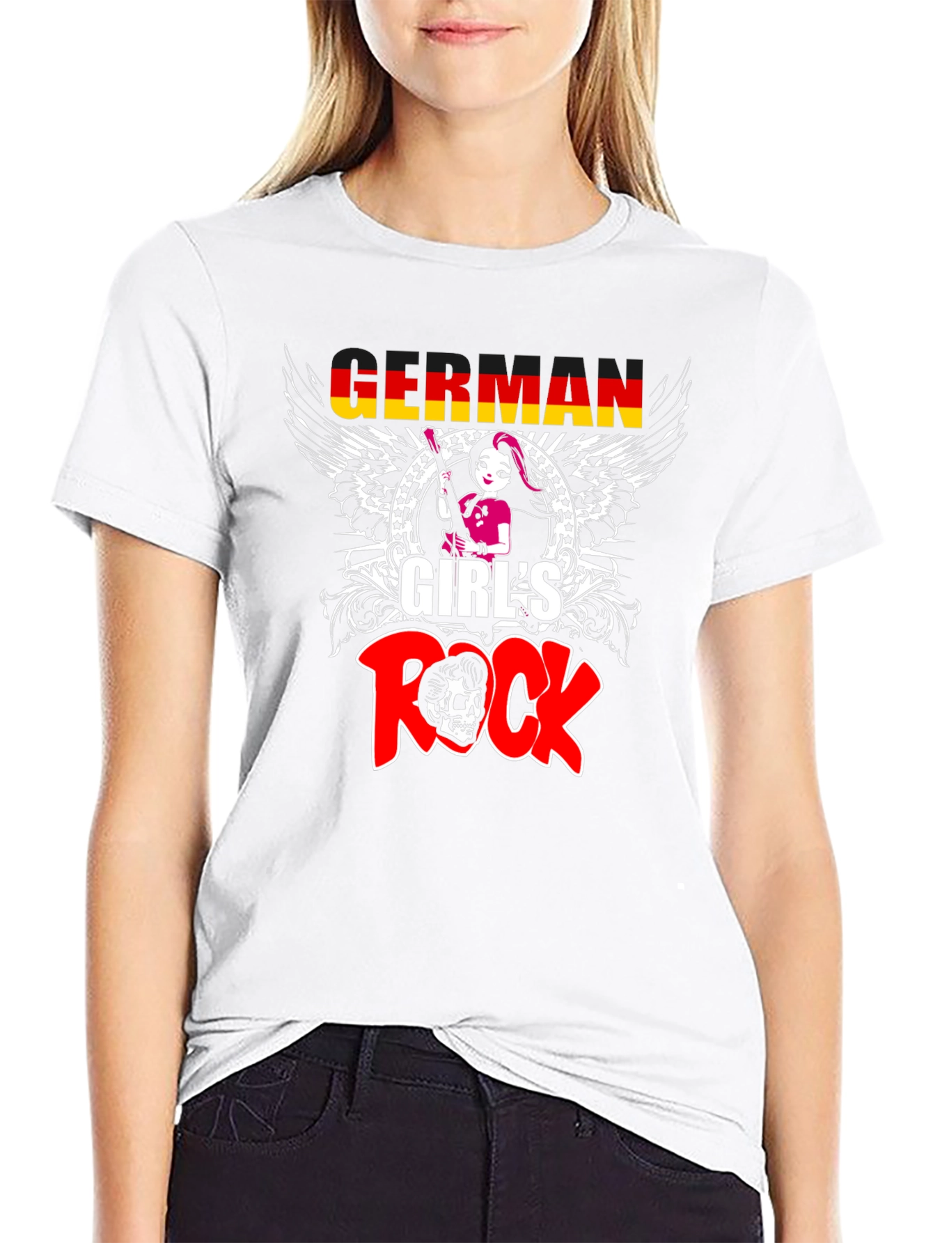 German Girls Rock Graphic T-Shirt - Black