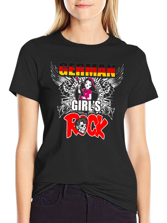 German Girls Rock Graphic T-Shirt - Black