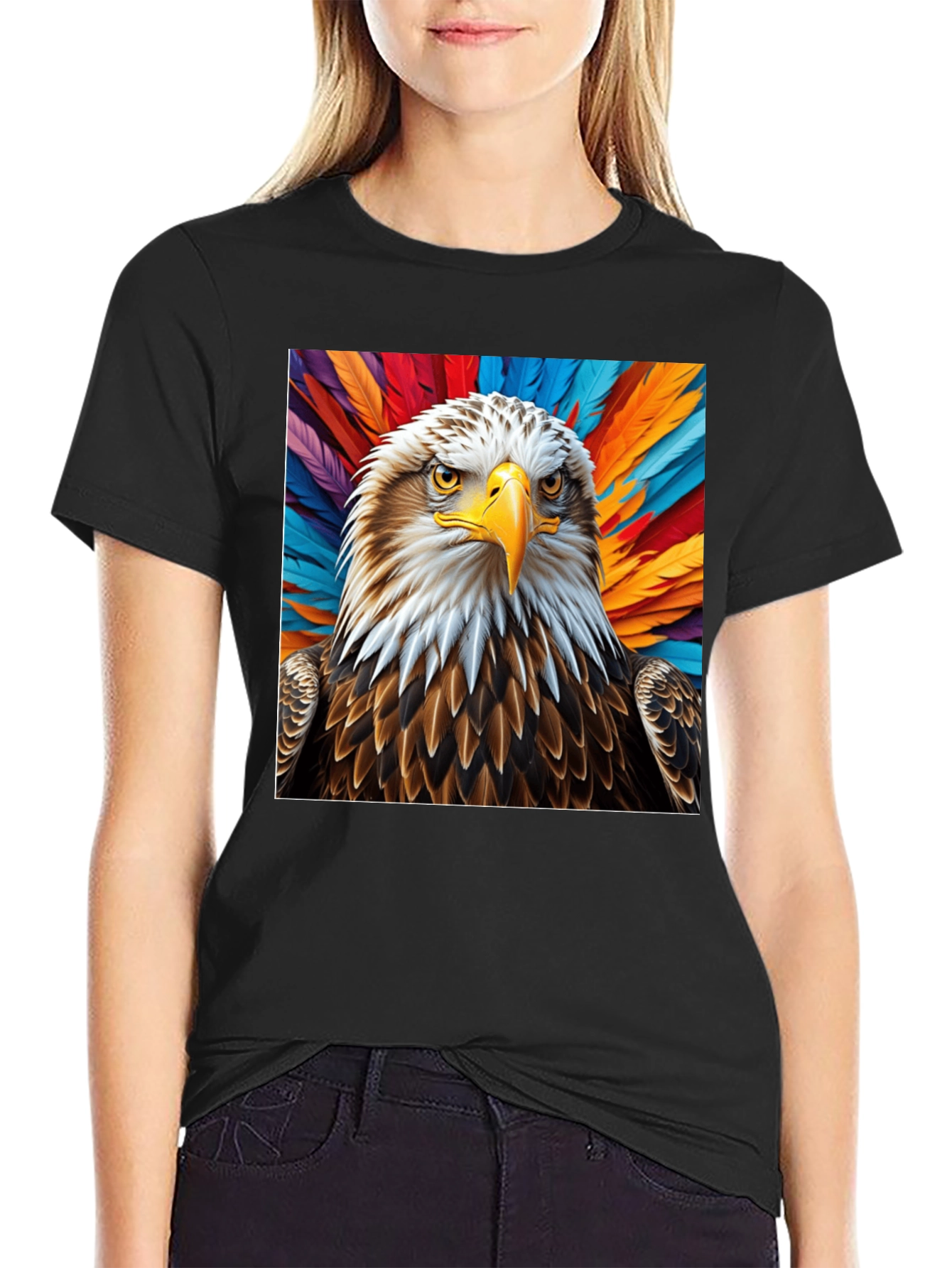 Eagle Graphic Tee - Bold Feathered Design
