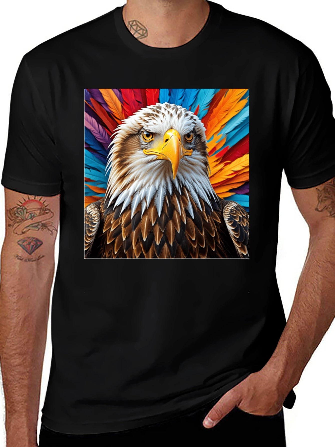 Eagle Graphic Tee - Bold Feathered Design