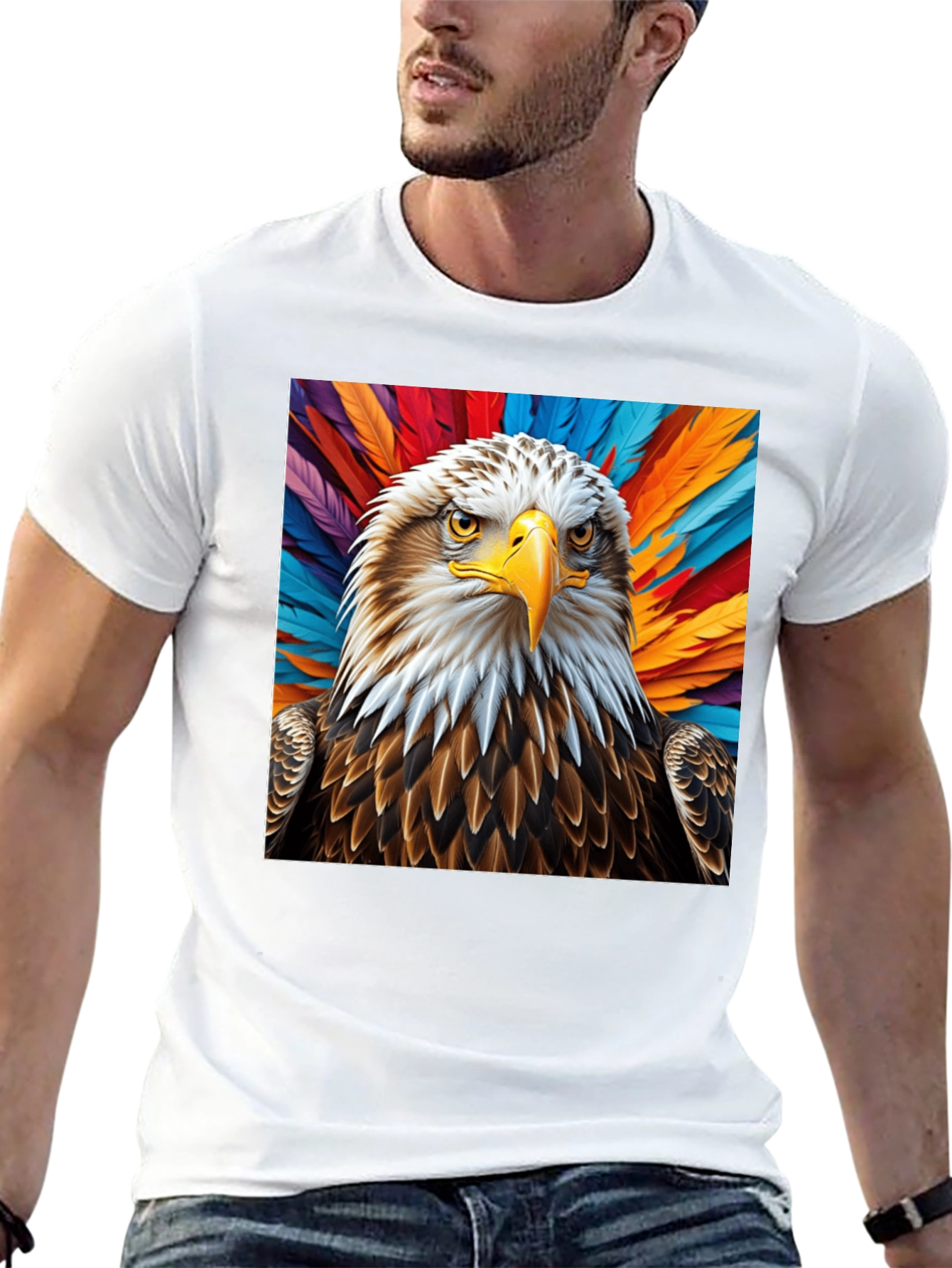 Eagle Graphic Tee - Bold Feathered Design