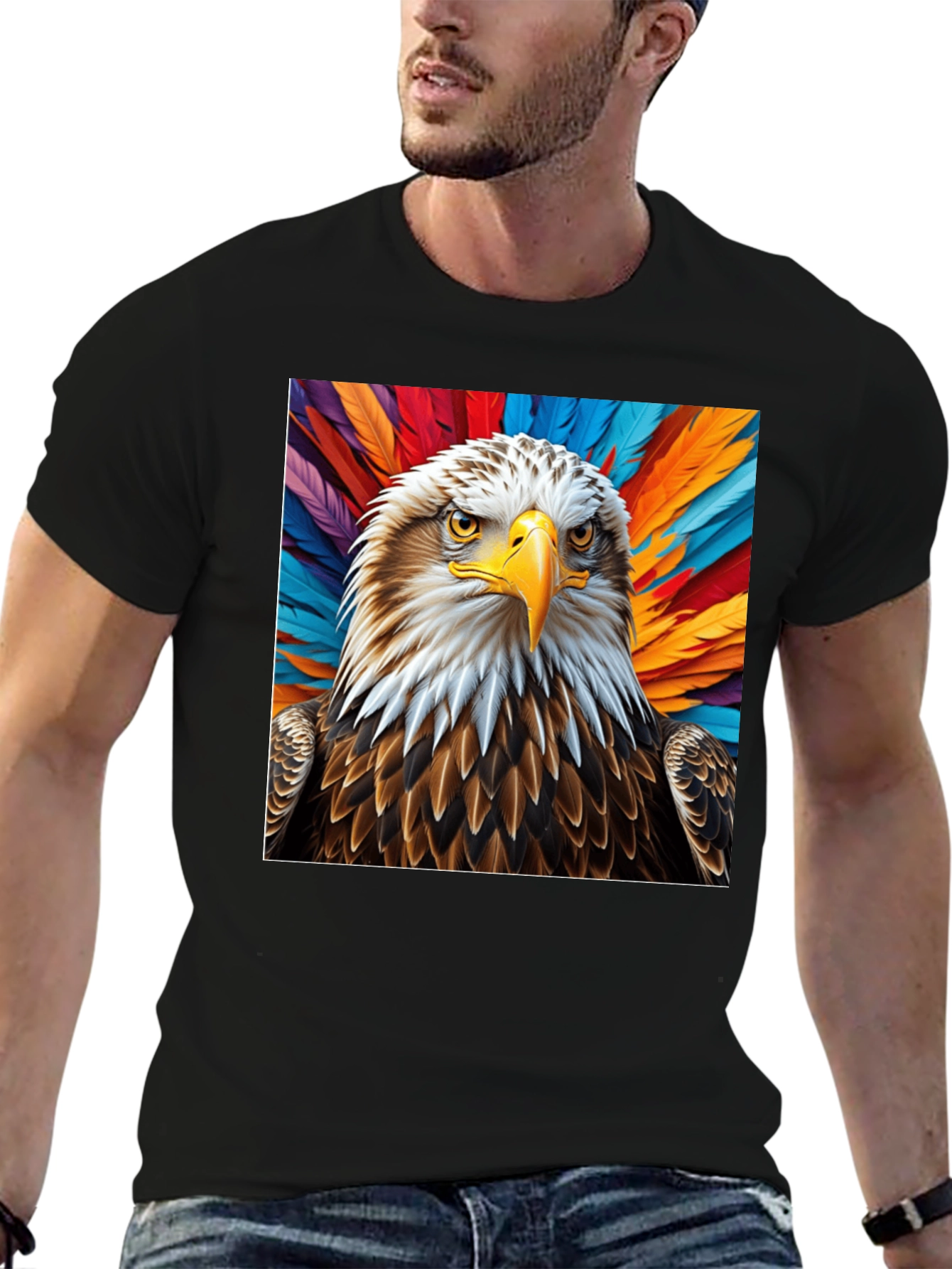Eagle Graphic Tee - Bold Feathered Design