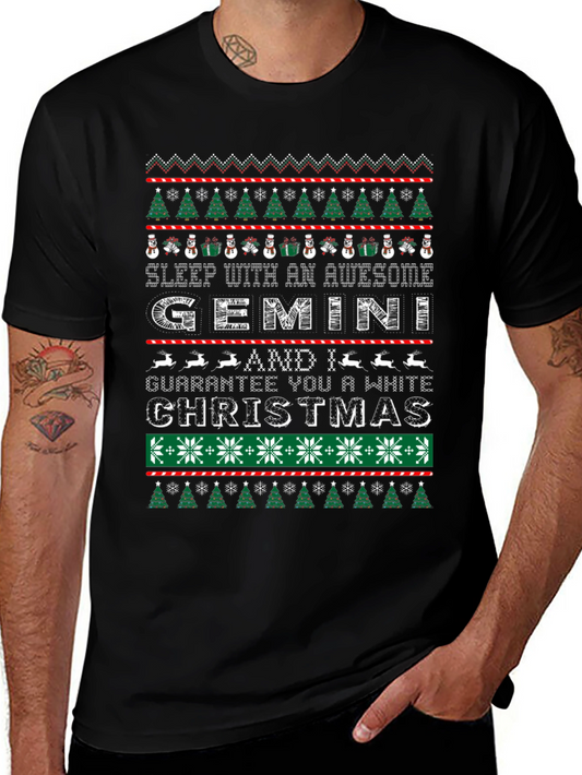 Awesome Gemini Ugly Christmas Sweater Style T-Shirt