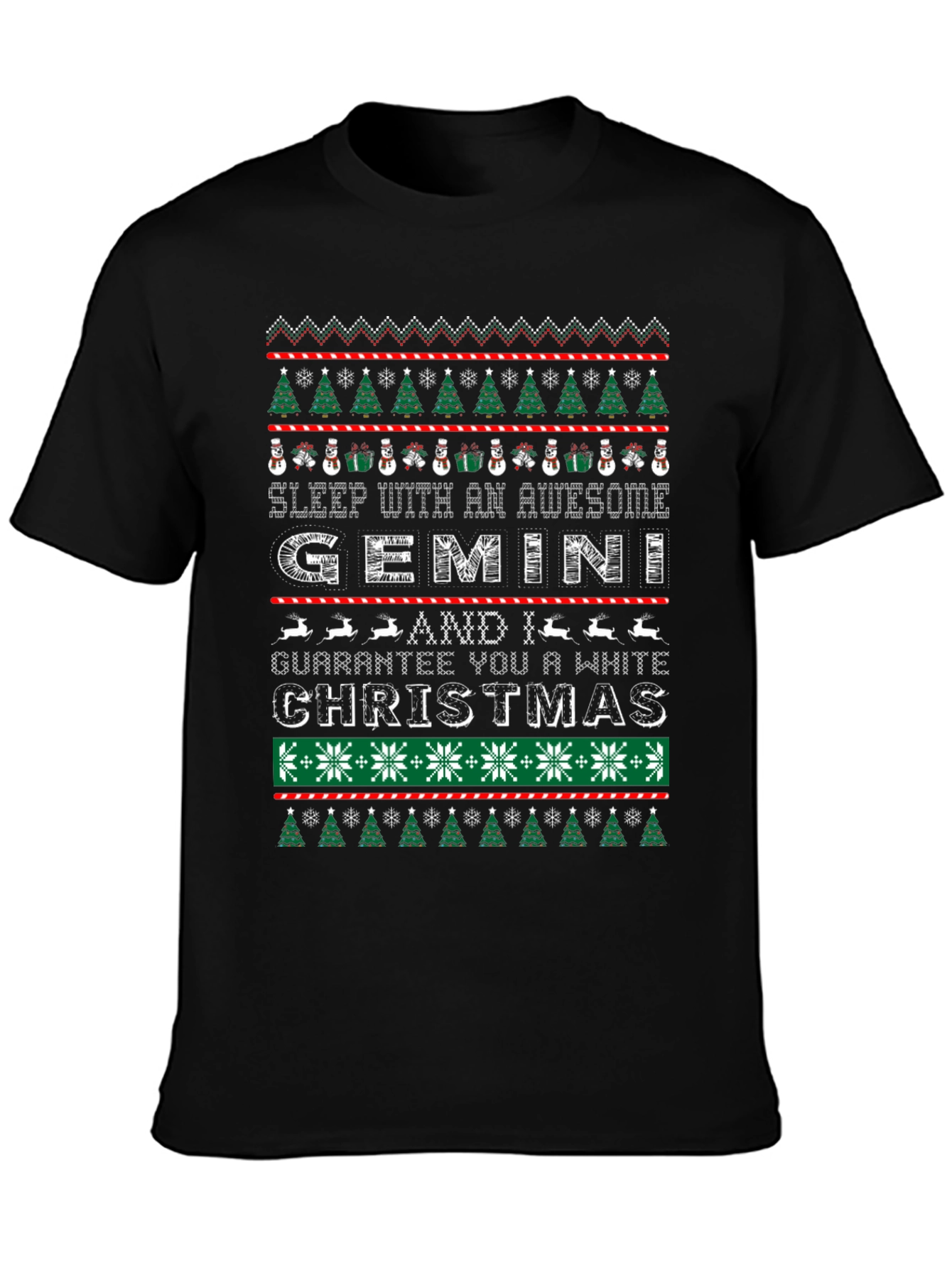 Awesome Gemini Ugly Christmas Sweater Style T-Shirt