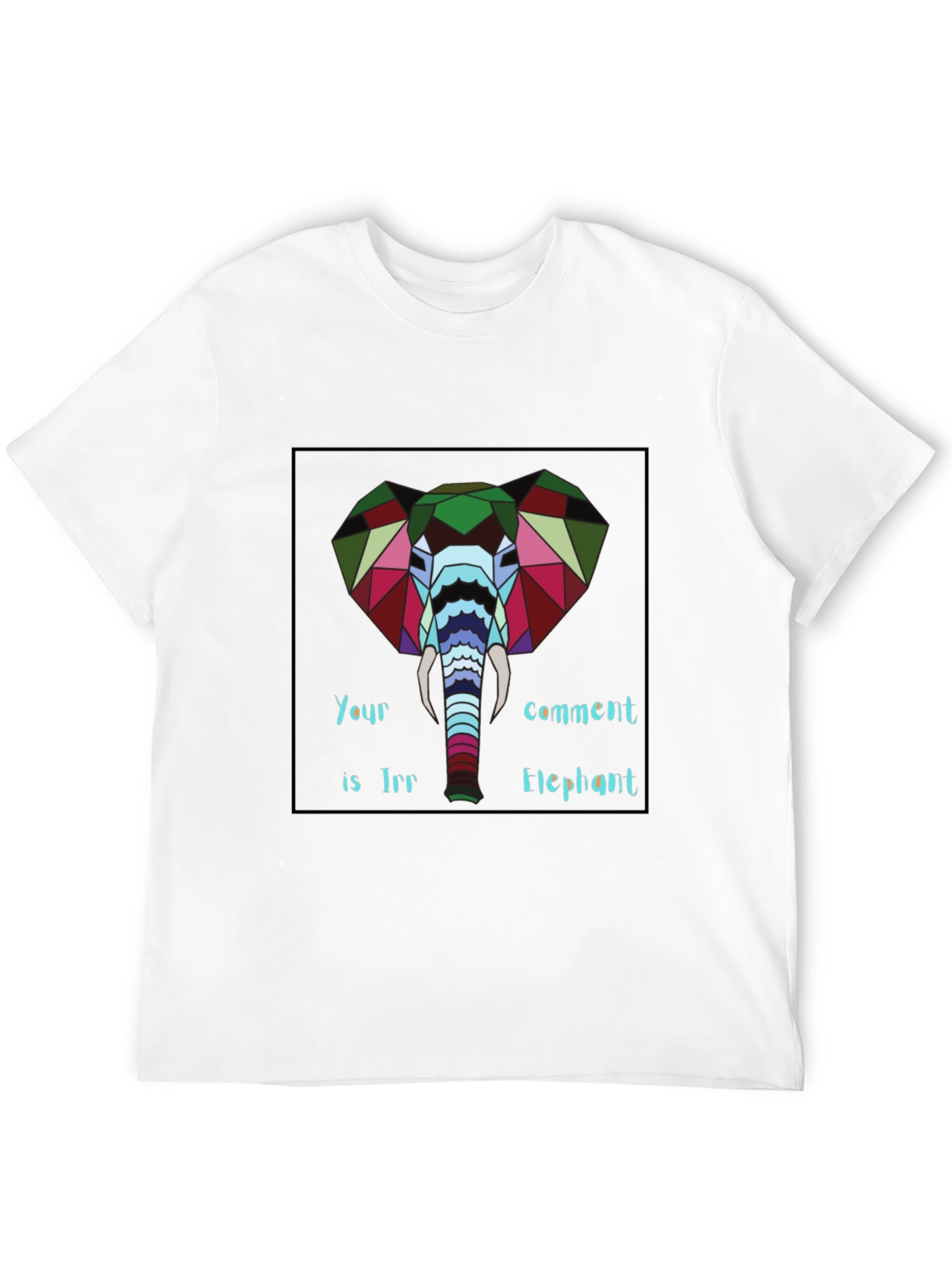 Geometric Elephant Graphic Tee - Unique Statement Shirt