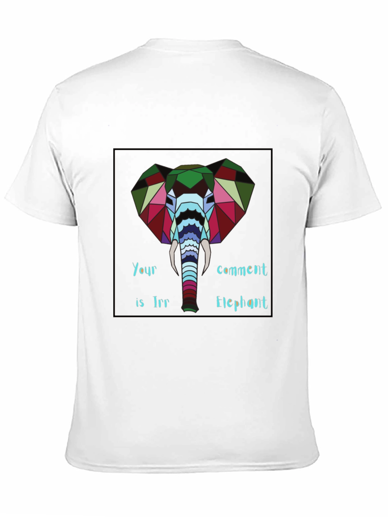 Geometric Elephant Graphic Tee - Unique Statement Shirt