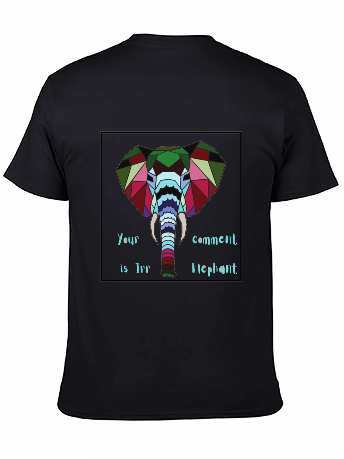 Geometric Elephant Graphic Tee - Unique Statement Shirt