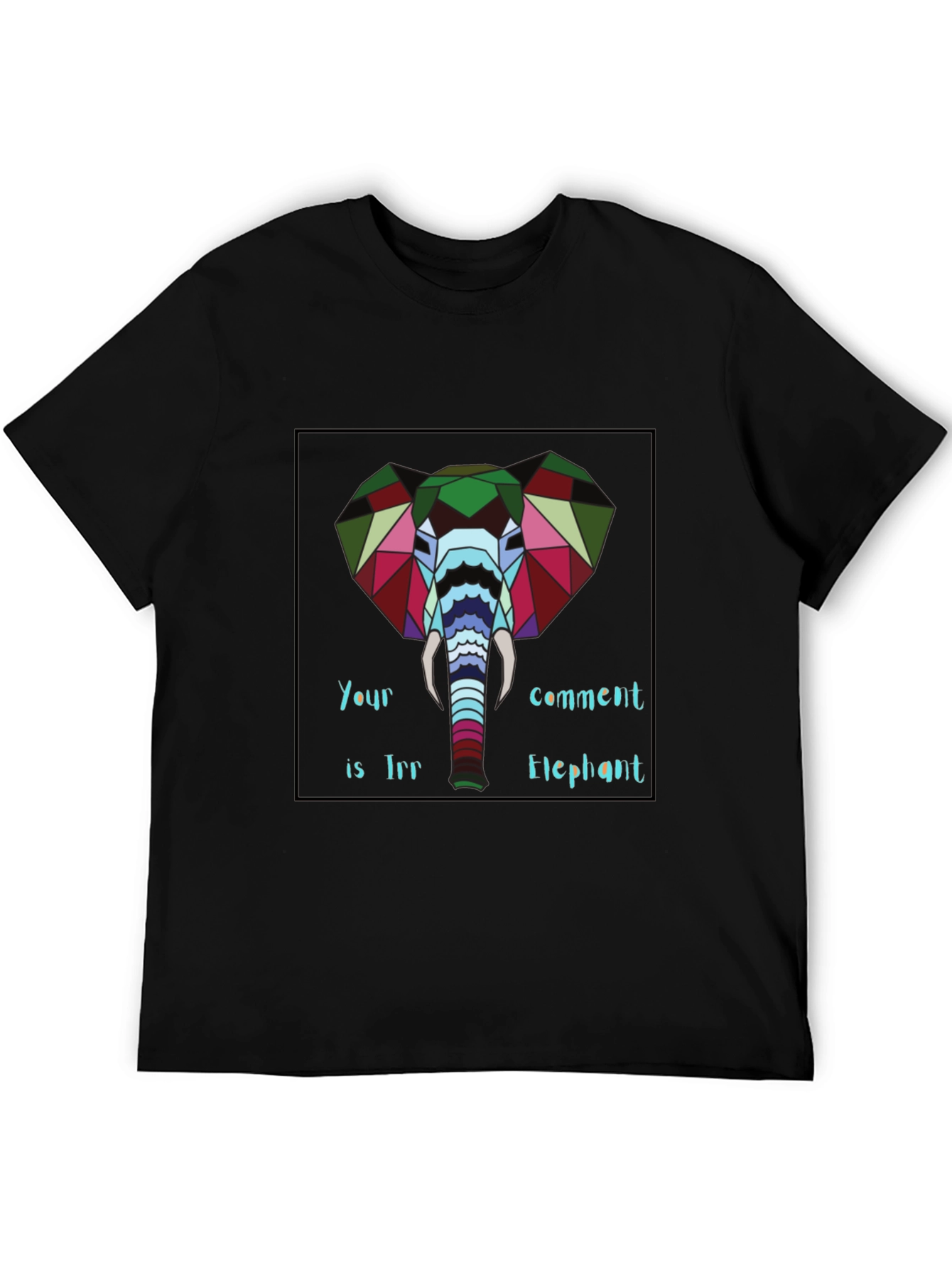 Geometric Elephant Graphic Tee - Unique Statement Shirt