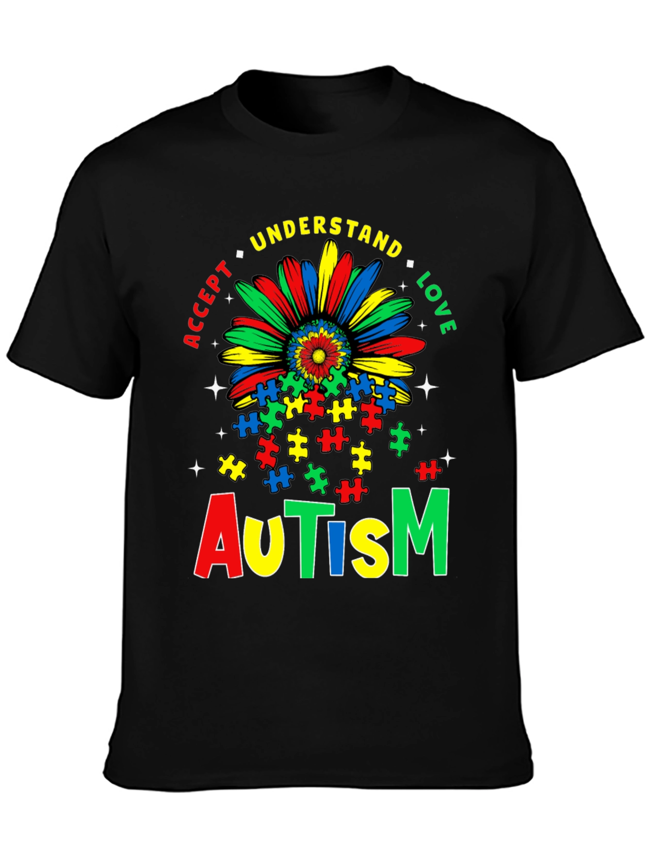 Autism Awareness T-Shirt - Accept Understand Love