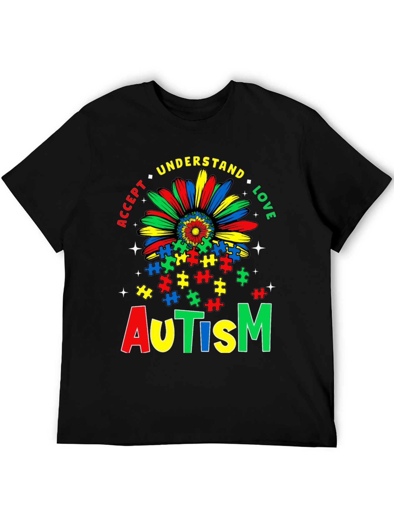 Autism Awareness T-Shirt - Accept Understand Love