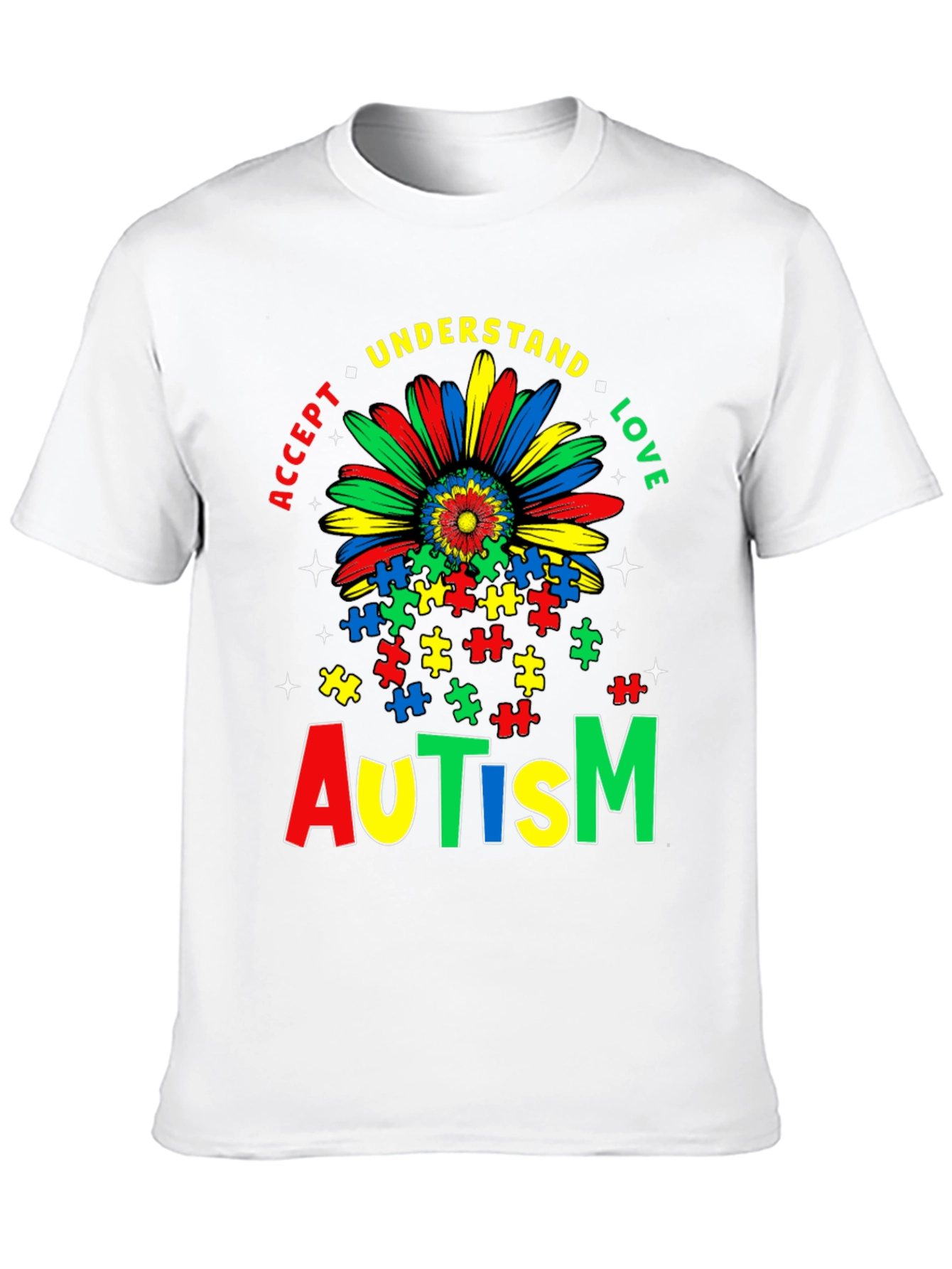 Autism Awareness T-Shirt - Accept Understand Love