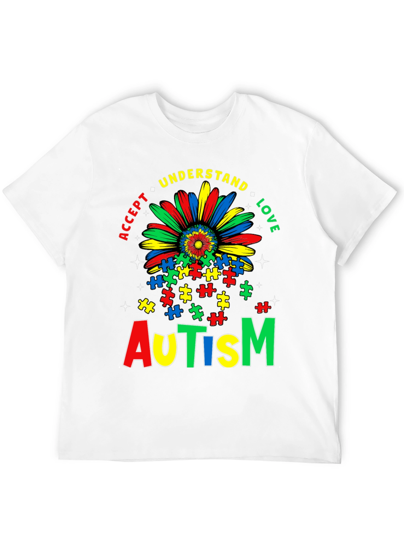 Autism Awareness T-Shirt - Accept Understand Love