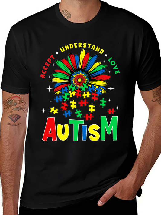 Autism Awareness T-Shirt - Accept Understand Love