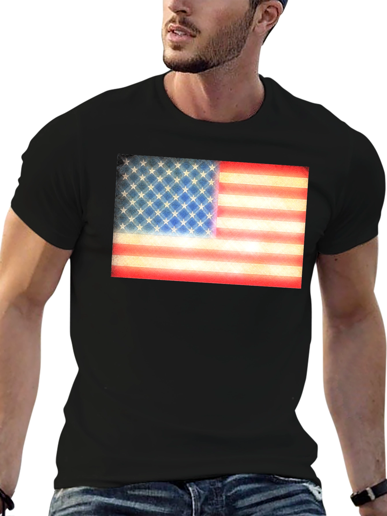 American Flag Graphic Tee - Patriotic Style