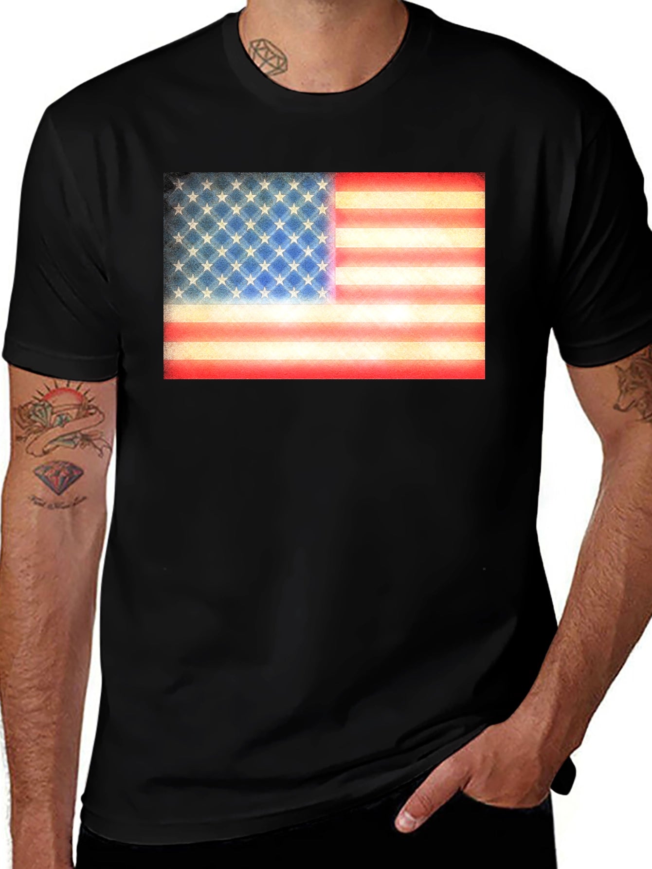 American Flag Graphic Tee - Patriotic Style