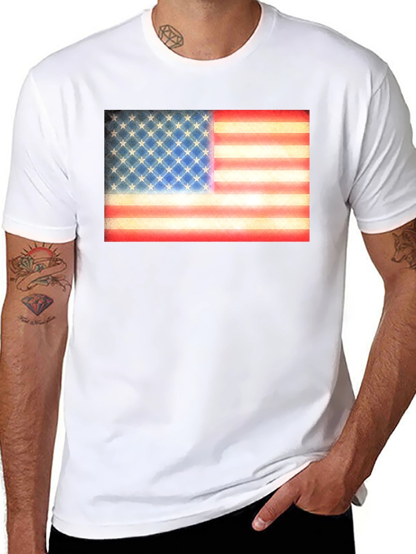 American Flag Graphic Tee - Patriotic Style