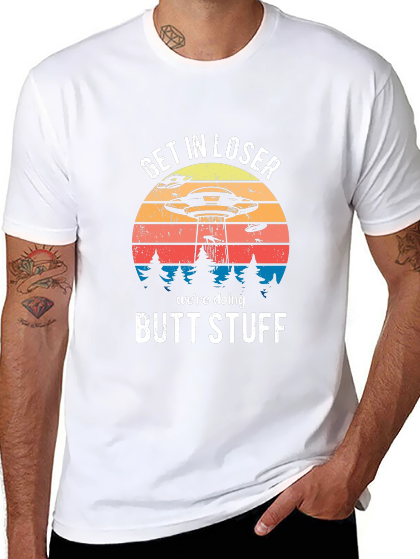Get In Loser Alien Abduction T-Shirt