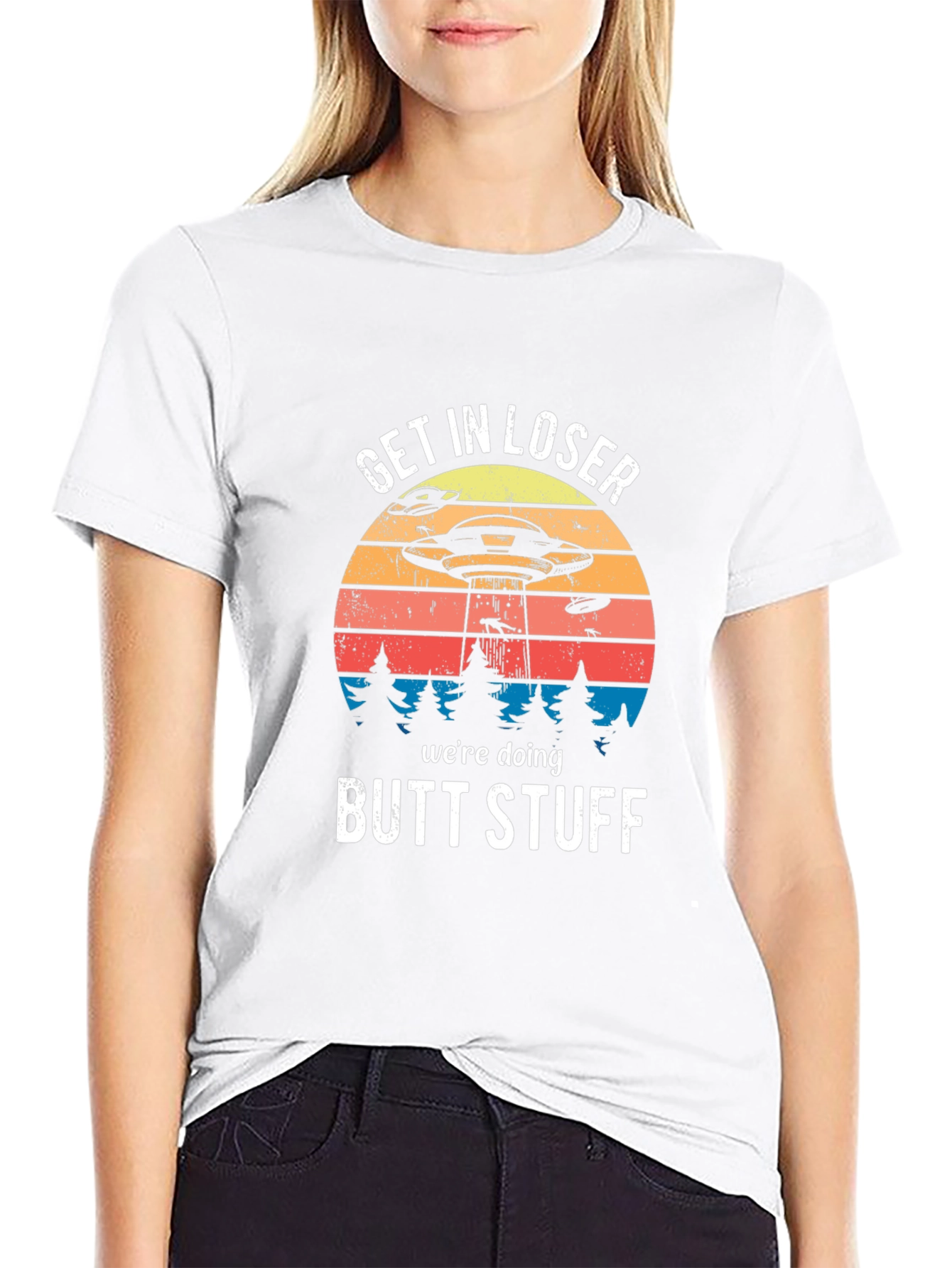 Get In Loser Alien Abduction T-Shirt