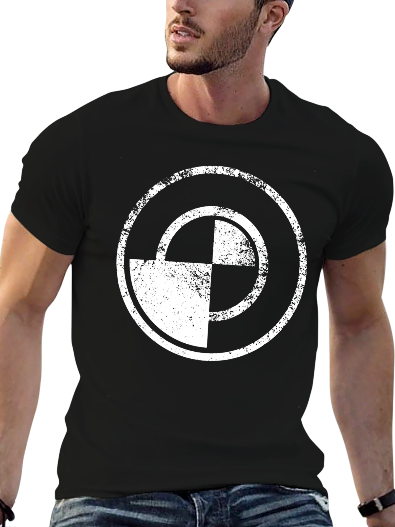 Graphic Tee: Distressed Target Circle